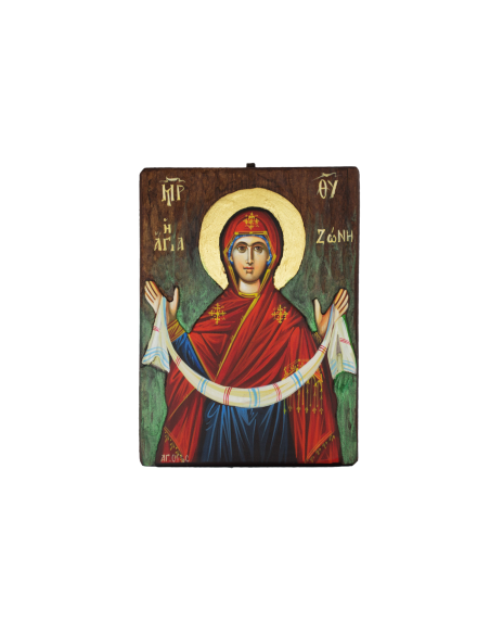 Пояс Пресвятой Богородицы  (Покрова Богородицы ) писаная икона ручной работы со Святой Горы Афон