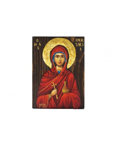 Святая Анастасия Узорешительница писаная икона ручной работы со Святой Горы Афон