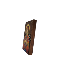 Пресвятая Богородица Семистрельная писаная икона ручной работы со Святой Горы Афон 2