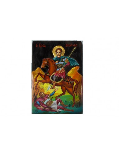 Святой Великомученик Димитрий писаная икона ручной работы со Святой Горы Афон