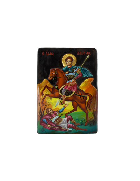 Святой Великомученик Димитрий писаная икона ручной работы со Святой Горы Афон