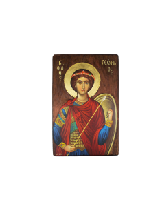 Святой Георгий Победоносец писаная икона ручной работы со Святой Горы Афон