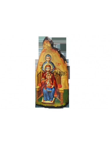 Прабабушка,Бабушка и Мама Спасителя Иисуса Христа писаная икона ручной работы со Святой Горы Афон