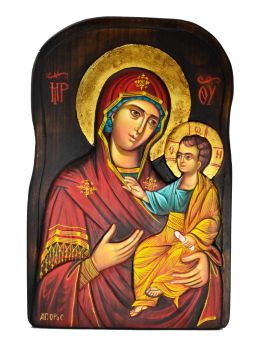 Пресвятая Богородица Одигитрия писаная икона ручной работы со Святой Горы Афон