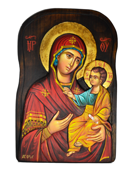 Пресвятая Богородица Одигитрия писаная икона ручной работы со Святой Горы Афон