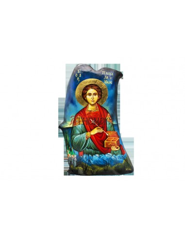 Святой Пантелеймон Целитель писаная икона ручной работы со Святой Горы Афон