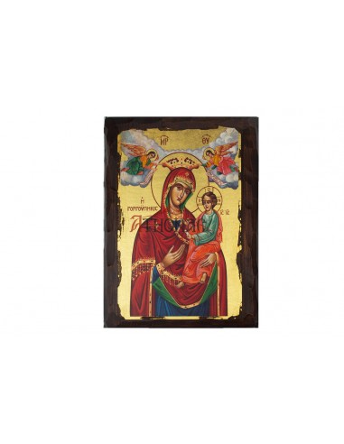 Пресвятая Богородица Скоропослушница икона ручной работы шелкография со Святой Горы Афон