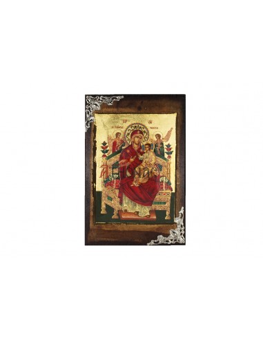 Пресвятая Богородица Всецарица ( Пантанасса ) икона ручной работы шелкография со Святой Горы Афон