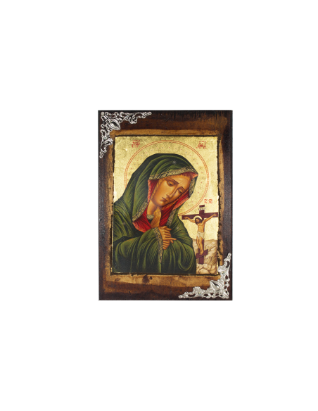Пресвятая Богородица Харона икона ручной работы шелкография со Святой Горы Афон