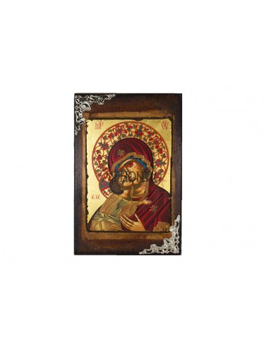 Пресвятая Богородица Владимирская икона ручной работы шелкография со Святой Горы Афон