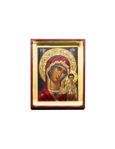 Пресвятая Богородица Казанская икона ручной работы шелкография со Святой Горы Афон