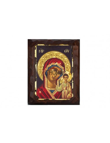 Пресвятая Богородица Казанская икона ручной работы шелкография со Святой Горы Афон