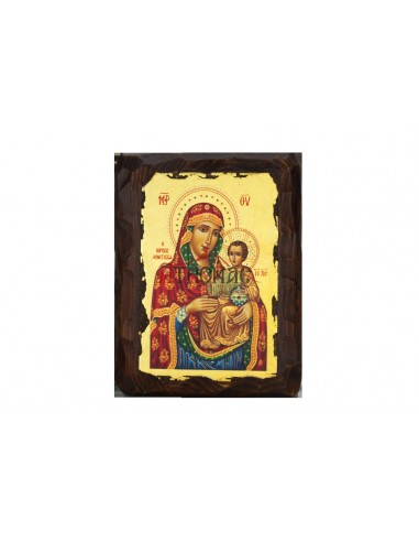 Пресвятая Богородица Иерусалимская икона ручной работы шелкография со Святой Горы Афон