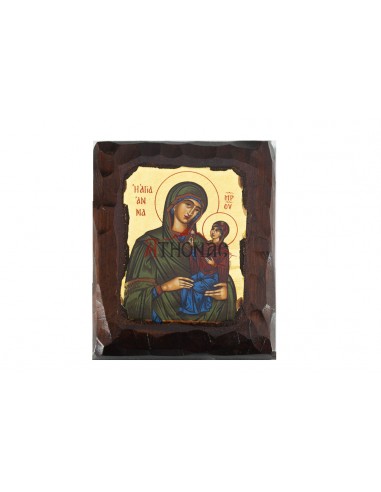 Святая Анна икона ручной работы шелкография со Святой Горы Афон
