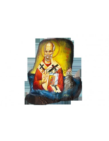 Святой Николай Чудотворец  писаная икона ручной работы со Святой Горы Афон
