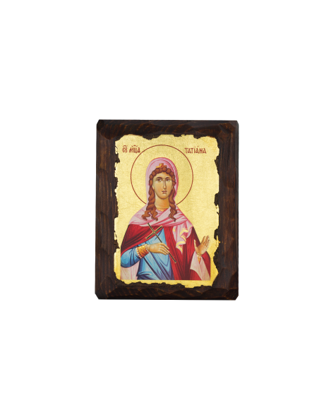 Святая Татьяна икона ручной работы шелкография со Святой Горы Афон