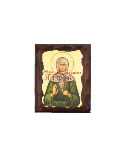 Святая Блаженная Матрона икона ручной работы шелкография со Святой Горы Афон