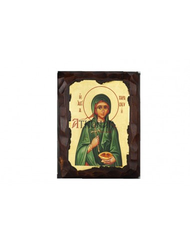 Святая Параскева ( Пятница ) икона ручной работы шелкография со Святой Горы Афон