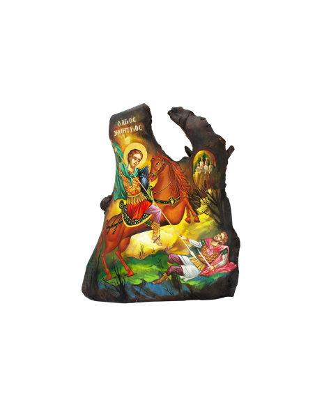 Святой Великомученик Димитрий писаная икона ручной работы со Святой Горы Афон