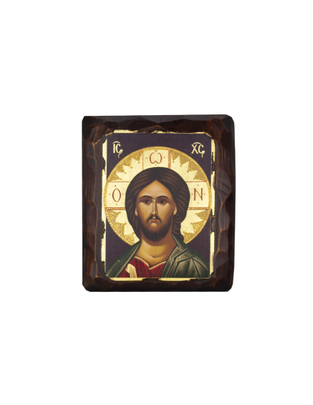 Спаситель Иисус Христос икона ручной работы шелкография со Святой Горы Афон