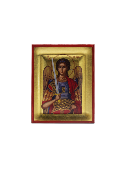 Святой Архангел Михаил икона ручной работы шелкография со Святой Горы Афон