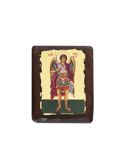 Святой Архангел Михаил икона ручной работы шелкография со Святой Горы Афон