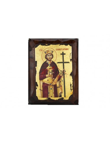 Святой Константин Равноапостольный икона ручной работы шелкография со Святой Горы Афон