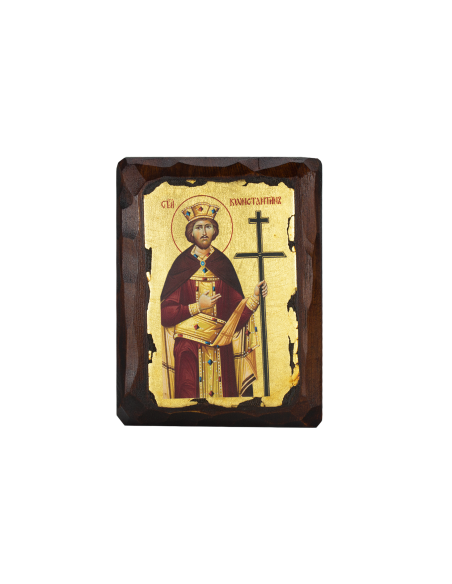 Святой Константин Равноапостольный икона ручной работы шелкография со Святой Горы Афон