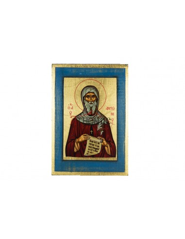 Святой Антоний Великий икона ручной работы шелкография со Святой Горы Афон