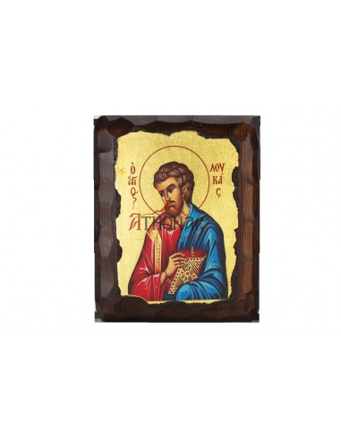 Святой Апостол Евангелист Лука икона ручной работы шелкография со Святой Горы Афон