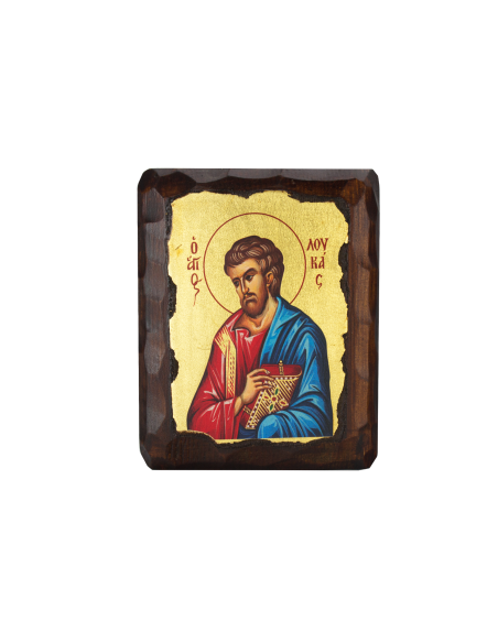 Святой Апостол Евангелист Лука икона ручной работы шелкография со Святой Горы Афон