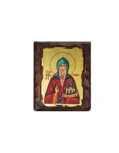 Святой Олег икона ручной работы шелкография со Святой Горы Афон