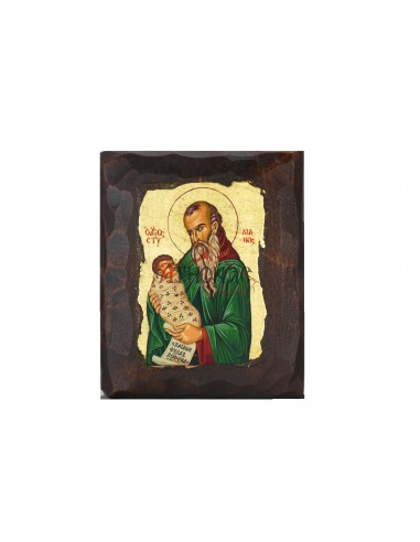 Святой Стильян икона ручной работы шелкография со Святой Горы Афон