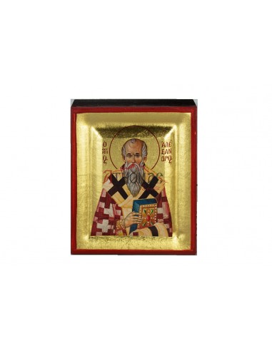 Святой Александр Константинопольский икона ручной работы шелкография со Святой Горы Афон