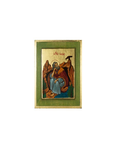 Святой Пророк Илия икона ручной работы шелкография со Святой Горы Афон