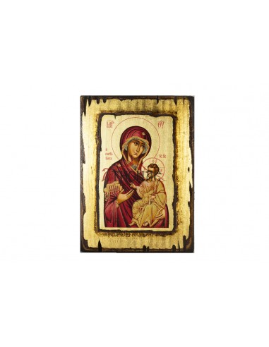 Пресвятая Богородица Иверская (Вратарница) икона ручной работы шелкография со Святой Горы Афон