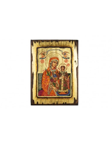 Пресвятая Богородица Неувядаемый Цвет икона ручной работы шелкография со Святой Горы Афон