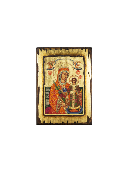 Пресвятая Богородица Неувядаемый Цвет икона ручной работы шелкография со Святой Горы Афон