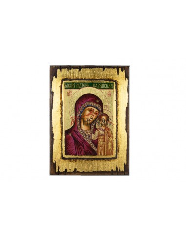 Пресвятая Богородица Казанская икона ручной работы шелкография со Святой Горы Афон