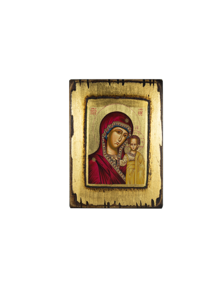 Пресвятая Богородица Казанская икона ручной работы шелкография со Святой Горы Афон
