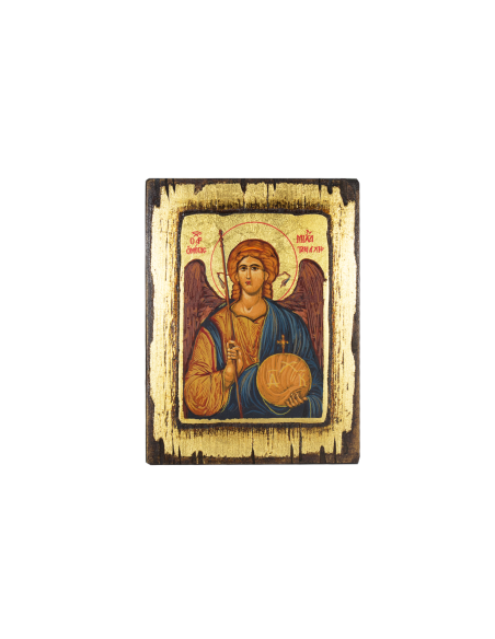 Святой Архангел Михаил икона ручной работы шелкография со Святой Горы Афон