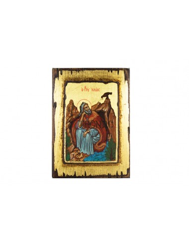 Святой Пророк Илия икона ручной работы шелкография со Святой Горы Афон
