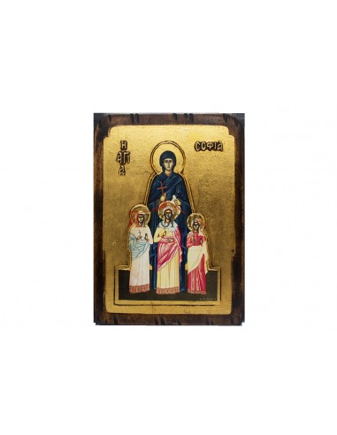 Святые Мученицы София,Вера,Надежда и Любовь икона со Святой Горы Афон