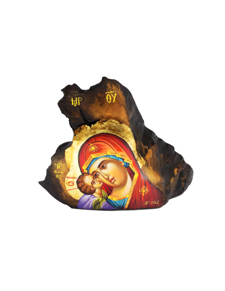 Пресвятая Богородица Сладкое Лобзание писаная икона ручной работы со Святой Горы Афон