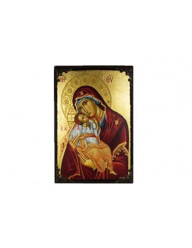 Пресвятая Богородица Сладкое Лобзание икона ручной работы шелкографии со Святой Горы Афон