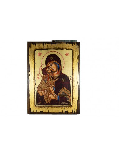 Пресвятая Богородица Сладкое Лобзание икона шелкография ручной работы со Святой Горы Афон
