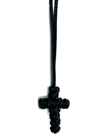 Knotted rope braided cross.