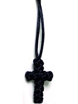 Knotted rope braided cross.