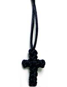 Knotted rope braided cross.