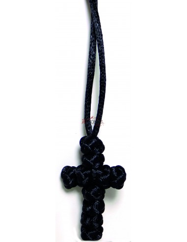 Knotted rope braided cross.